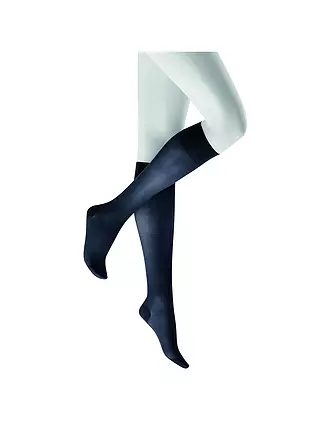 KUNERT | Kniestrumpfe " Fly & Care " black | blau
